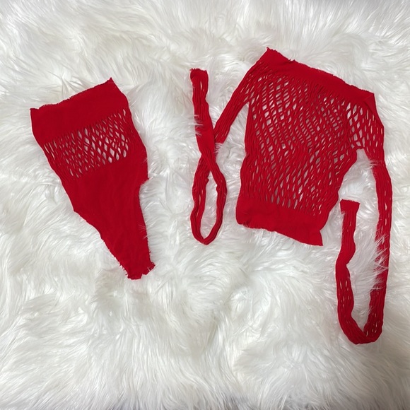 NWT OF stripper pole costume sexy set neon yellow XSS SM Super tiny STRETCHES - Picture 7 of 13